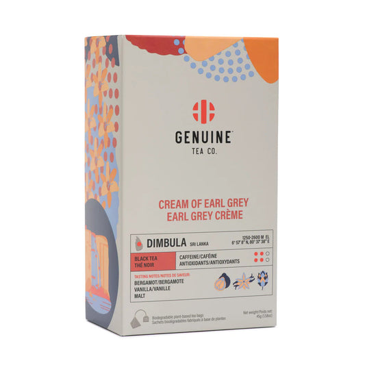 Genuine Tea - Pyramid Tea Bags - Cream of Earl Grey (15 pyramid tea bags)