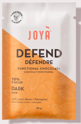 JOYA - Functional Chocolate - 30g - Dark 70% Cacao (Defend) - Immune Support + Adaptogenic