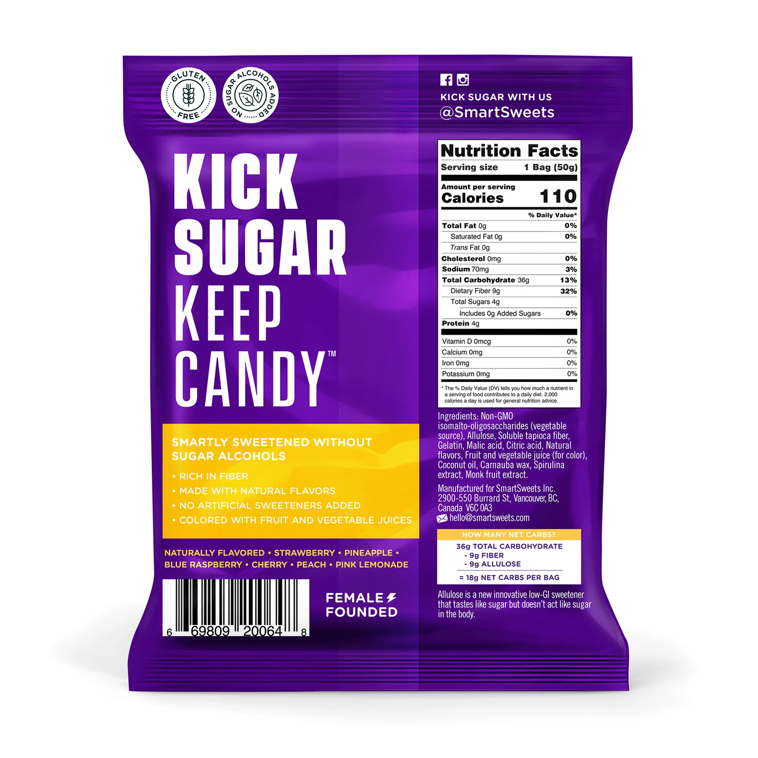 Smart Sweets - Gummy Worms 50g