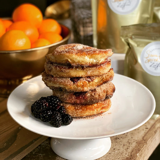 The Very Best Crispy Pancake Mix! With Cinnamon Sugar - Maison Zoe Ford