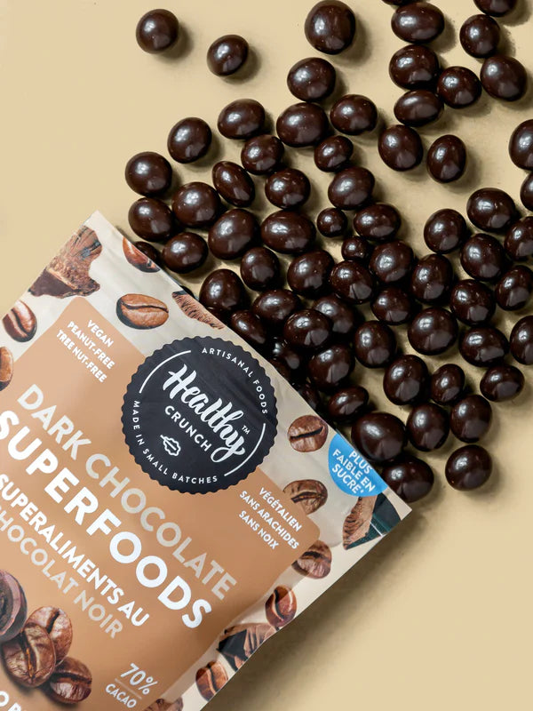 Healthy Crunch - Organic Espresso Coffee Bean Dark Chocolate Superfoods 235g