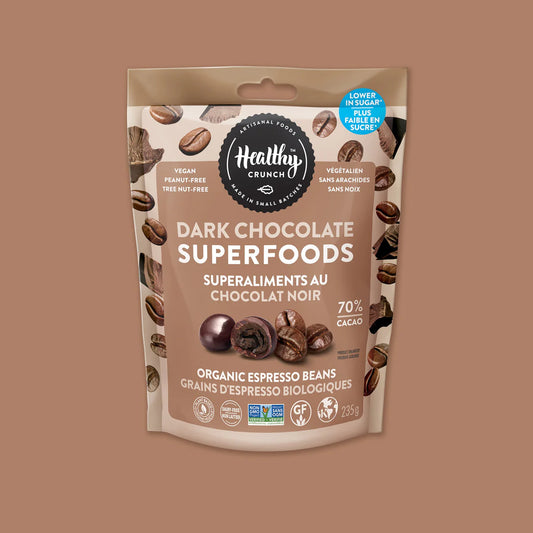 Healthy Crunch - Organic Espresso Coffee Bean Dark Chocolate Superfoods 235g