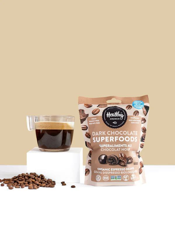 Healthy Crunch - Organic Espresso Coffee Bean Dark Chocolate Superfoods 235g