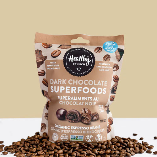 Healthy Crunch - Organic Espresso Coffee Bean Dark Chocolate Superfoods 235g