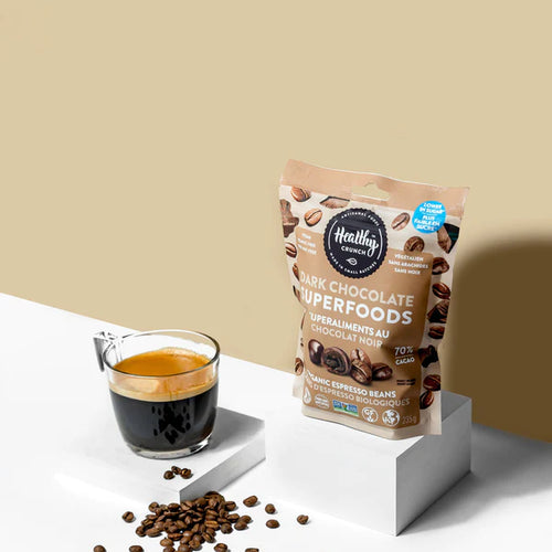 Healthy Crunch - Organic Espresso Coffee Bean Dark Chocolate Superfoods 235g